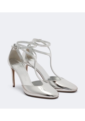 Ferragamo Tildea metallic leather slingback pumps