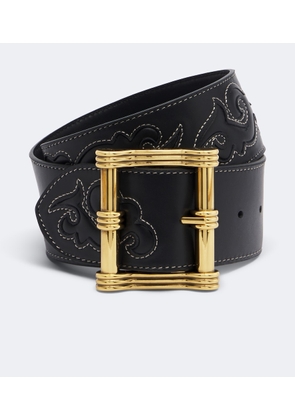 Etro Embroidered leather belt