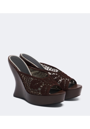 Magda Butrym Crochet wedge mules