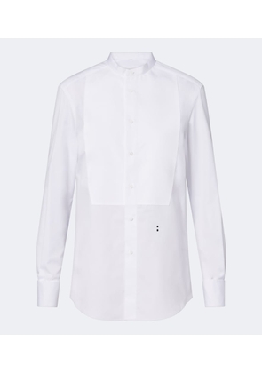Fendi Pique-trimmed cotton poplin shirt
