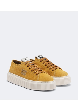 Miu Miu Suede platform sneakers