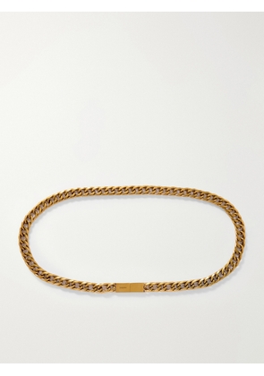 SAINT LAURENT - Burnished Gold-tone Belt - Metallic - 65,70,75,80,85
