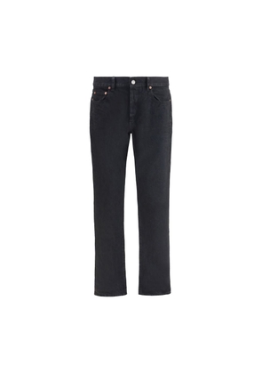 Saint Laurent Black Cotton Slim Fit Jeans - W32