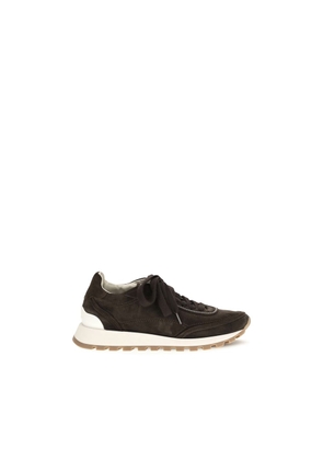 Brunello Cucinelli Brown Suede Leather Low Top Sneakers - EU36/US6