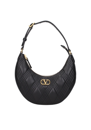 Valentino Garavani Black Leather Shoulder Bag