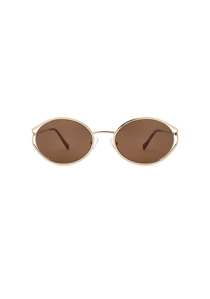 DEVON WINDSOR Como Sunglasses in Brown.
