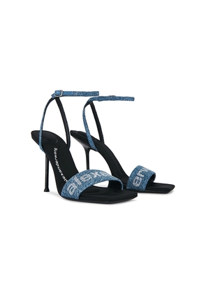 Alexander Wang Julie Billboard 105mm Sandal in Denim-Medium. Size 36. Also in 37, 38, 39, 40.