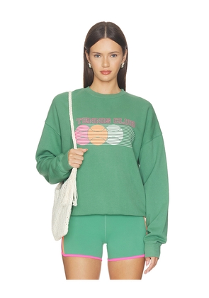 BEACH RIOT Devyn Oversized Sweatshirt in Green. Size XS. Also in S, M, L, XL.