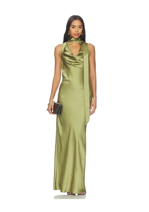Amanda Uprichard Paula Maxi Dress in Green. Size S. Also in XS, M, L.