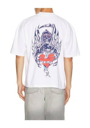 ALLSAINTS Scimitar Short Sleeve Tee in White. Size S. Also in M, L, XL/1X.