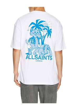 ALLSAINTS Bulldog Short Sleeve Tee in White. Size S. Also in M, L, XL/1X.