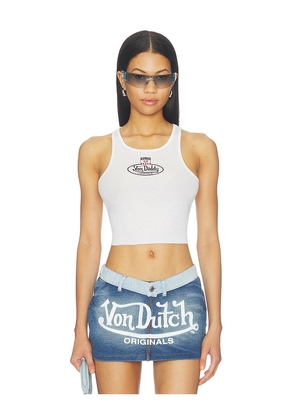 Boys Lie X Von Dutch Von Daddy Beegee Tank in White. Size XS/S. Also in M/L, XL/XXL.