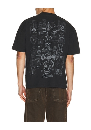 ALLSAINTS Ignis Short Sleeve Tee in Black. Size S. Also in M, L, XL/1X.