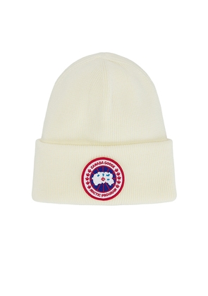 Canada Goose Arctic Toque Beanie in Cream.