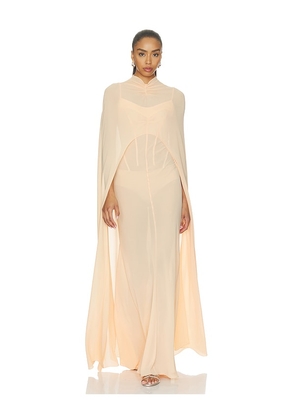 Anna October Marigold Cape in Peach. Size S. Also in XS, M, L.
