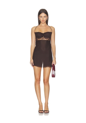 Bella Venice x REVOLVE The Scarlet Dress in Brown. Size XS. Also in S, M, L.