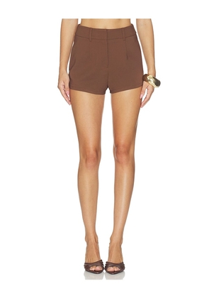 ALL THE WAYS Harlem Short in Brown. Size XXS. Also in XS, S, M, L, XL.