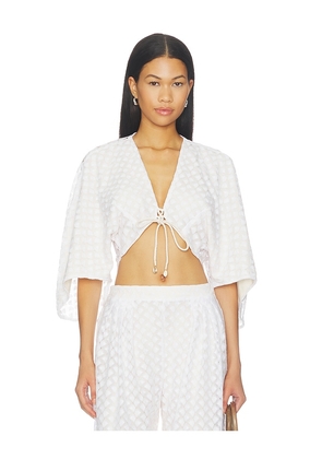 AZULU Elif Top in Ivory. Size XXS. Also in XS, S, M, L.