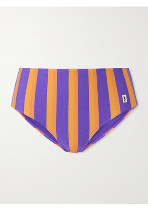 SAINT LAURENT - Striped Bikini Briefs - Purple - x small,small,medium