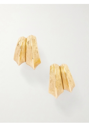 SAINT LAURENT - Bo Pointes Arrondies Gold-tone Earrings - One size