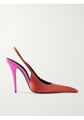 SAINT LAURENT - Deroche Satin Slingback Pumps - Pink - EU 36,EU 37,EU 38,EU 39,EU 40,EU 41