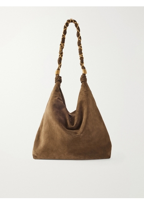 SAINT LAURENT - Amalia Medium Suede Tote - Brown - One size