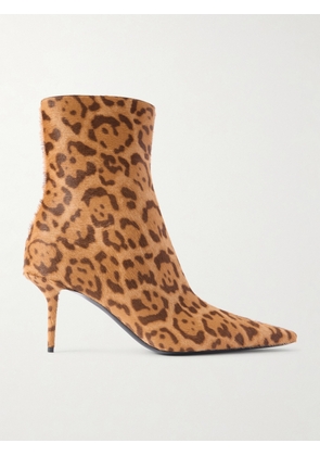 SAINT LAURENT - Ashley Leopard-print Calf Hair Ankle Boots - Animal Print - EU 36,EU 37,EU 37.5,EU 38,EU 38.5,EU 39,EU 39.5,EU 40,EU 41,EU 42
