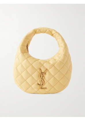 SAINT LAURENT - Icarino Matelassé Leather Tote - Yellow - One size