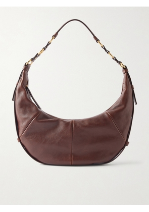 SAINT LAURENT - Saharienne Leather Shoulder Bag - Brown - One size