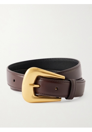 SAINT LAURENT - Folk Leather Belt - Brown - 70,75,80,85,90