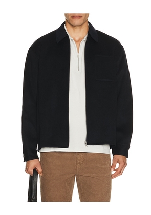 FRAME Double Face Zip Shirt Jacket in Blue. Size S. Also in M, L, XL/1X, XXL/2X.