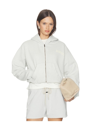 Fear of God ESSENTIALS 90's Full Zip Hoodie in Baby Blue. Size XS. Also in S, M, L.