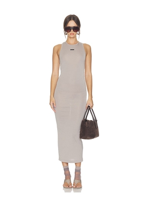 Fear of God ESSENTIALS Soft Rib Racerback Dress in Grey. Size XS. Also in S, M, L.