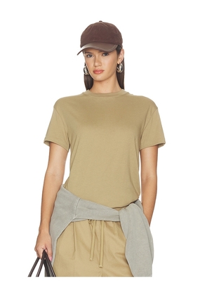 Fear of God ESSENTIALS Classic Fit Tee in Brown. Size XS. Also in S, M, L.