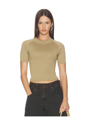 Fear of God ESSENTIALS Shrunken Baseball Tee in Brown. Size XS. Also in S, M, L.