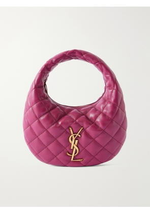 SAINT LAURENT - Icarino Matelassé Leather Tote - Red - One size
