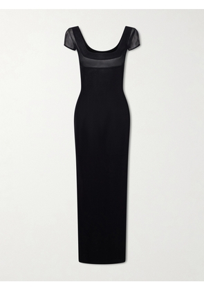 SAINT LAURENT - Knitted Maxi Dress - Black - x small,small,medium