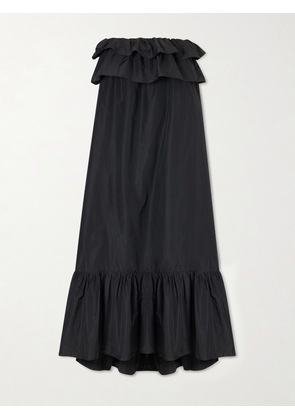 SAINT LAURENT - Ruffled Cotton-blend Poplin Maxi Dress - Black - FR 34,FR 36,FR 38,FR 40