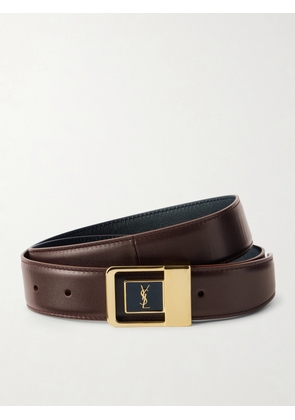 SAINT LAURENT - Le 66 Leather Belt - Brown - 65,70,75,80,85,90,95