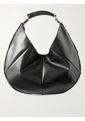 SAINT LAURENT - Mombasa Paneled Leather Shoulder Bag - Black - One size