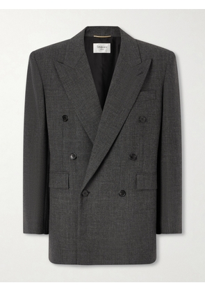 SAINT LAURENT - Wool Double-breasted Blazer - Gray - FR 34,FR 36,FR 38,FR 40,FR 42