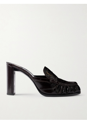 SAINT LAURENT - Le Loafer Eel Pumps - Brown - EU 36,EU 37,EU 38,EU 38.5,EU 39