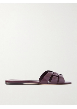 SAINT LAURENT - Tribute Leather Sandals - Burgundy - EU 34,EU 35,EU 35.5,EU 36,EU 36.5,EU 37,EU 37.5,EU 38,EU 38.5,EU 39,EU 39.5,EU 40,EU 40.5,EU 41
