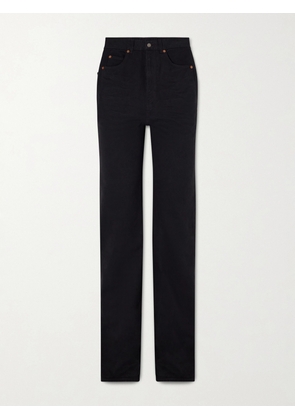 SAINT LAURENT - 70's High-rise Straight-leg Jeans - Black - 23,24,25,26,27,28,29,30,31,32