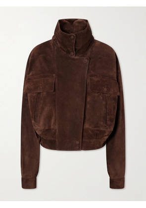 SAINT LAURENT - Suede Jacket - Brown - FR 34,FR 36,FR 38,FR 40