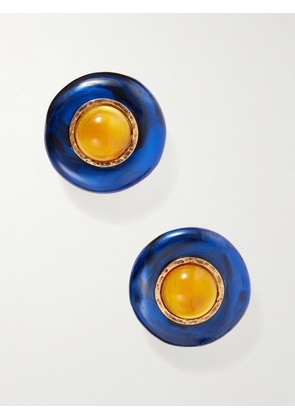 SAINT LAURENT - Embellished Gold-tone Earrings - One size