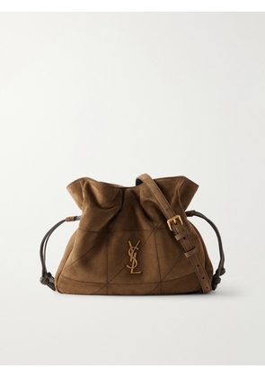 SAINT LAURENT - Jamie Quilted Suede Shoulder Bag - Brown - One size