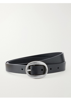 SAINT LAURENT - Logo-engraved Leather Belt - Black - 65,70,75,80,85,90,95,100