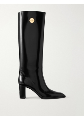SAINT LAURENT - Louis 85 Leather Knee-height Boots - Black - EU 35,EU 36,EU 36.5,EU 37,EU 37.5,EU 38,EU 38.5,EU 39,EU 39.5,EU 40,EU 40.5,EU 41,EU 42
