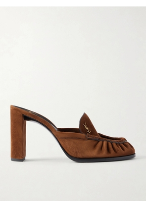 SAINT LAURENT - Le Loafer Suede Pumps - Brown - EU 35,EU 36,EU 36.5,EU 37,EU 37.5,EU 38,EU 38.5,EU 39,EU 39.5,EU 40,EU 40.5,EU 41,EU 42